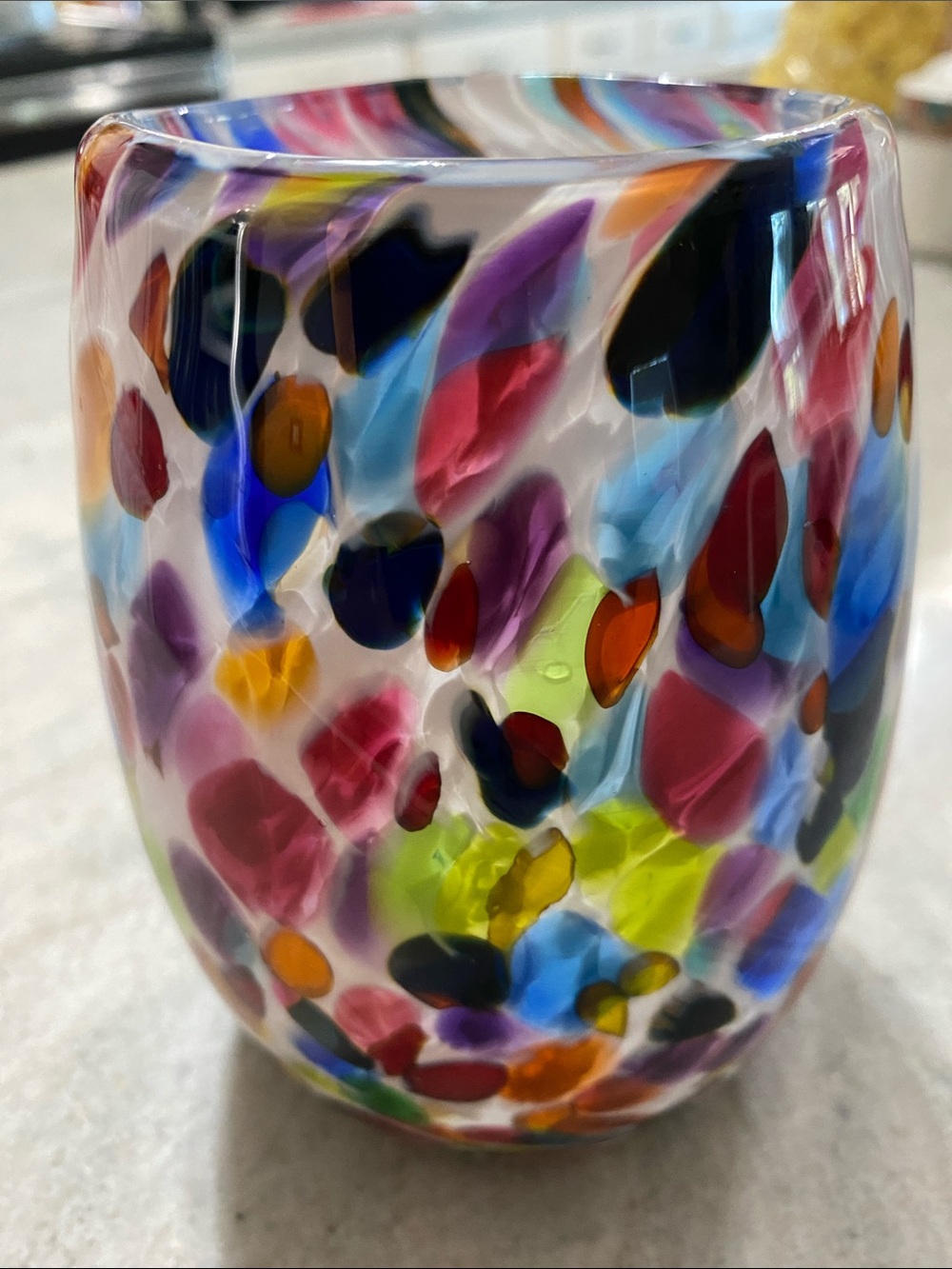Votive Holder Hand Blown Art Glass by Artist Dehanna Jones